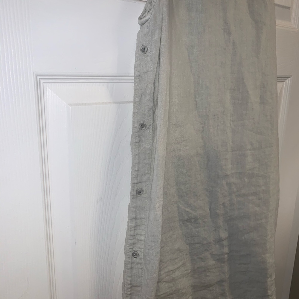Girls linen tank dress